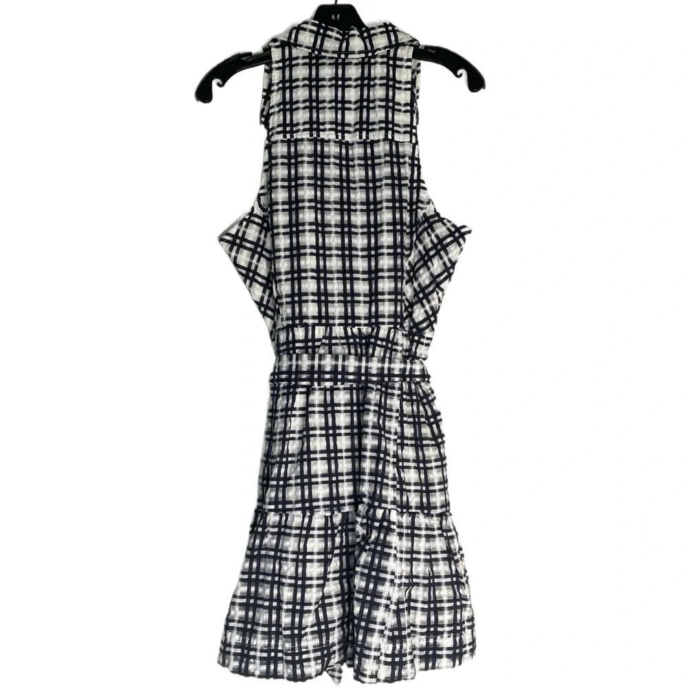 NWT  Anthropologie‎  Maeve Plaid Mini Retro Sundress Blk/White Size 10. Rt $170